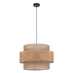 Calisto riippuvalaisin, juutti, luonnonruskea, 3-valo, Ø 50 cm