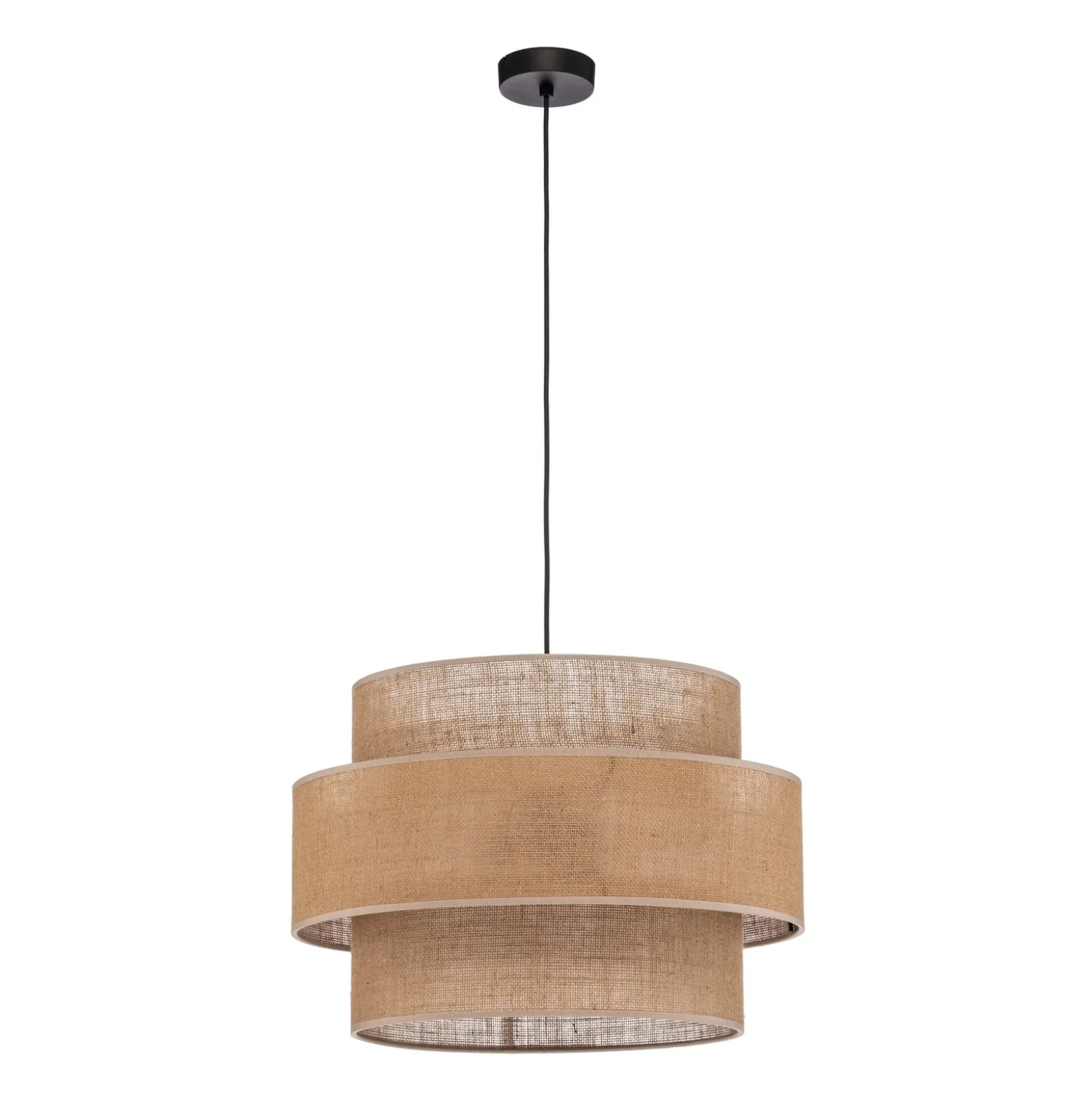 Calisto riippuvalaisin, juutti, luonnonruskea, 3-valo, Ø 50 cm