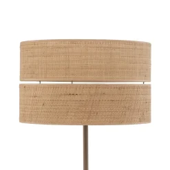 Calma-lattiavalaisin, beige, rami, korkeus 159 cm, E27