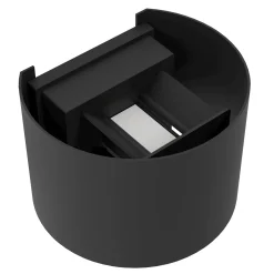 Calpino 3 -LED-ulkoseinälamppu, musta, leveys 14 cm, 2-lamppuinen