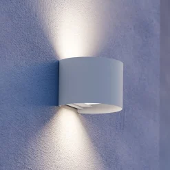 Calpino 3 -LED-ulkoseinälamppu, valkoinen, leveys 14 cm, 2-lamppuinen