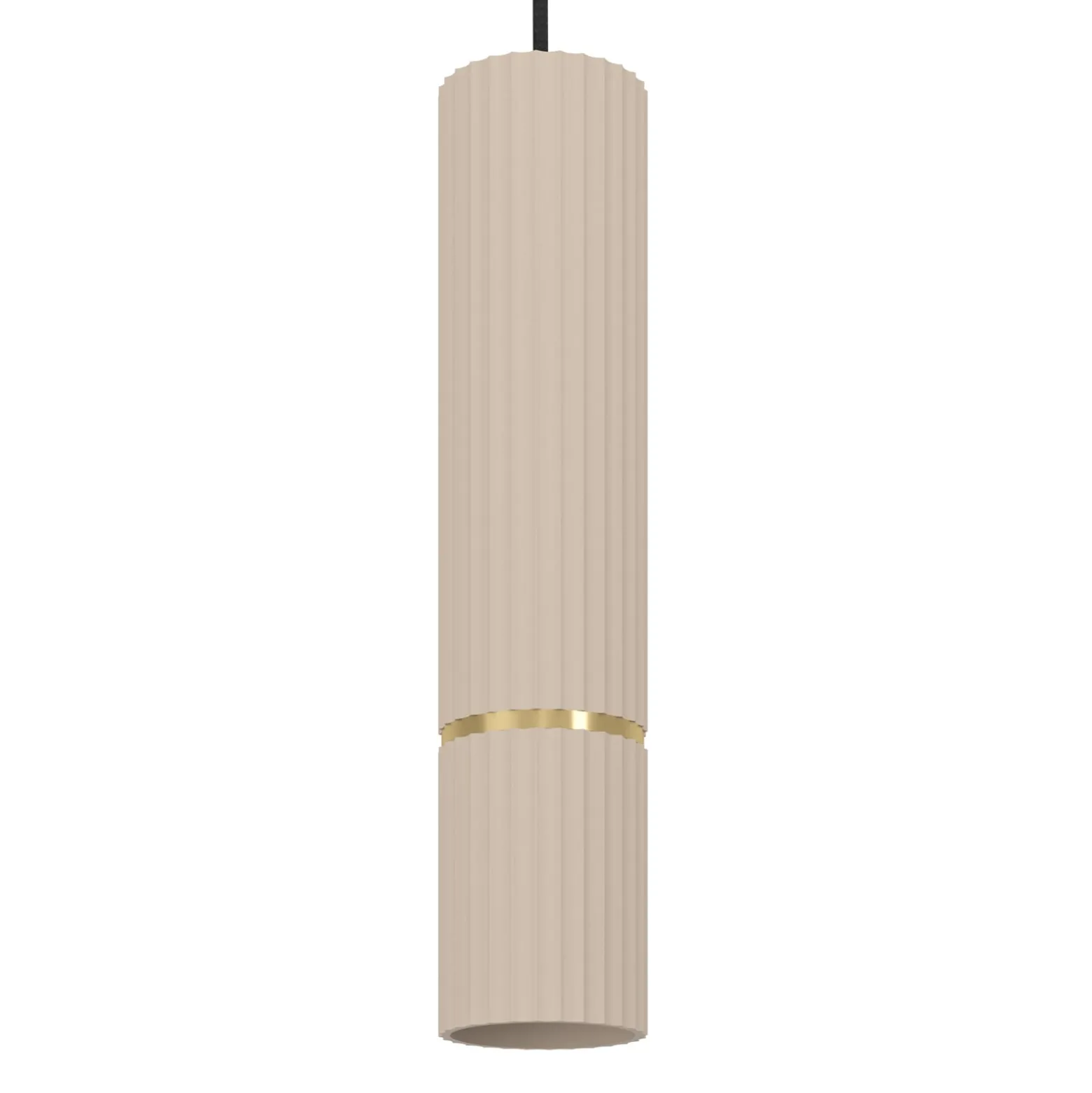 Caminia-riippuvalaisin, hiekanvärinen, pituus 77 cm, teräs, 3-valo.