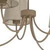 Candi-kattokruunu, beige/hiekka, 6-lamppuinen, Ø 85 cm, E27