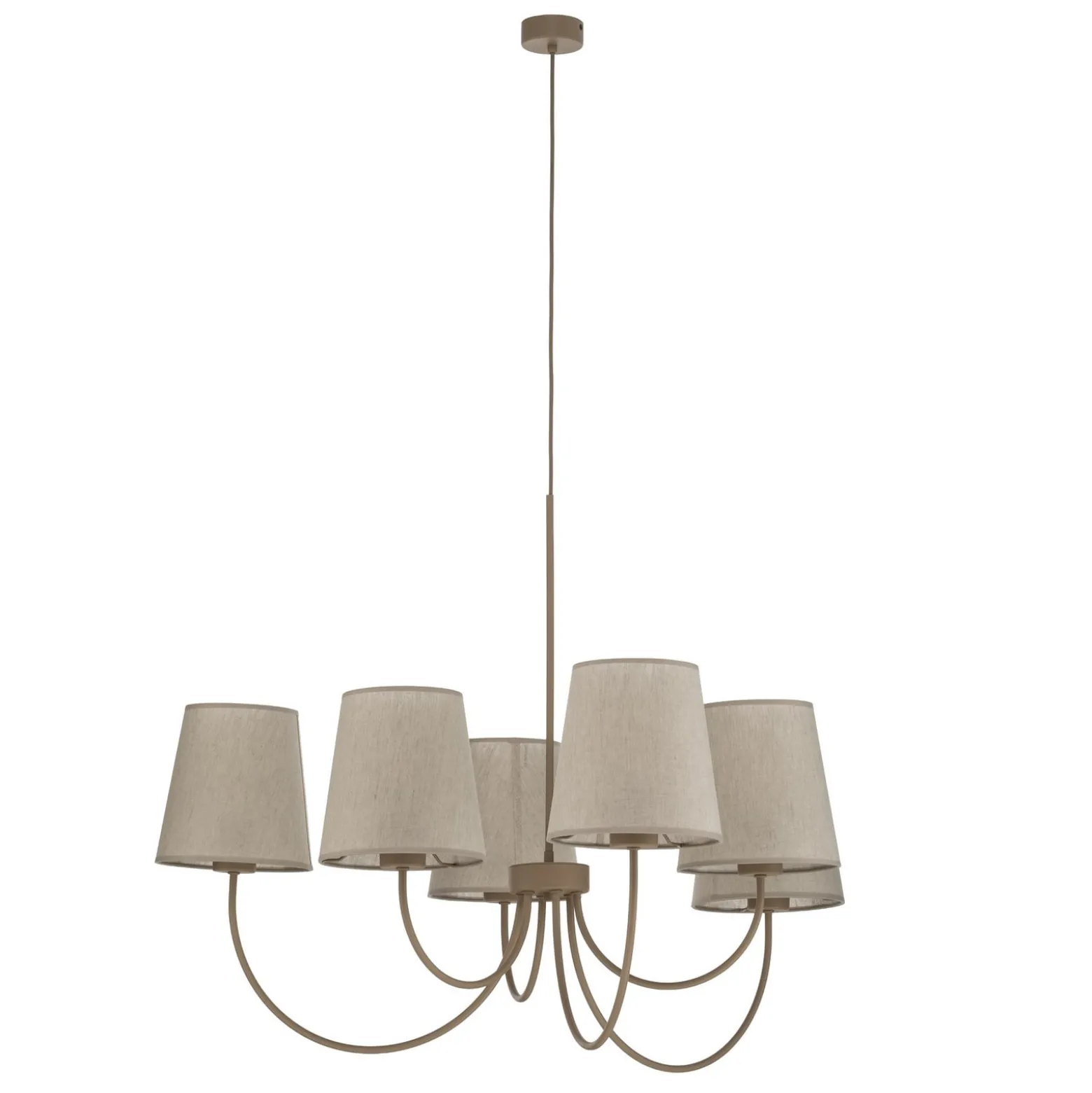 Candi-kattokruunu, beige/hiekka, 6-lamppuinen, Ø 85 cm, E27