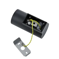 CAN seinävalaisin, musta, 1-lamppuinen, korkeus 13 cm, metalli, GU10