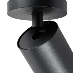 CAN TILT kattospotti, musta, Ø 8 cm, 1-lamppuinen, metalli GU10