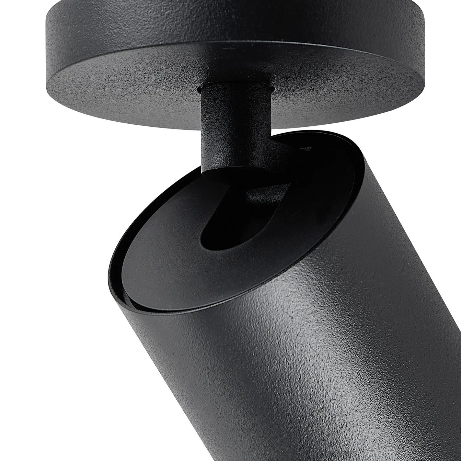 CAN TILT kattospotti, musta, Ø 8 cm, 1-lamppuinen, metalli GU10