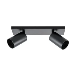 CAN TILT kattospotti, musta, 31 x 9 cm, 2-lamppuinen, metalli GU10