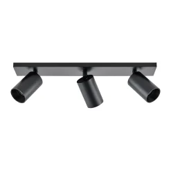 CAN TILT kattospotti, musta, 48 x 9 cm, 3-lamppuinen, metalli GU10