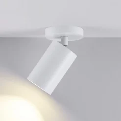 CAN TILT kattospotti, valkoinen, Ø 8 cm, 1-lamppuinen, metalli, GU10