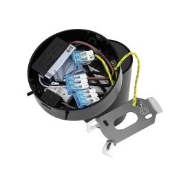 CAN TILT seinäkohdevalaisin, musta, Ø 10 cm, metallinen kytkin USB