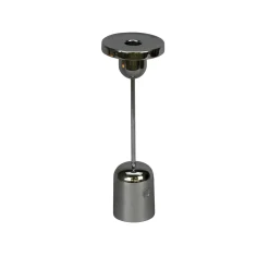 Cassis LED-ladattava pöytävalaisin, hopeanvärinen, alumiini, IP54, CCT-arvo