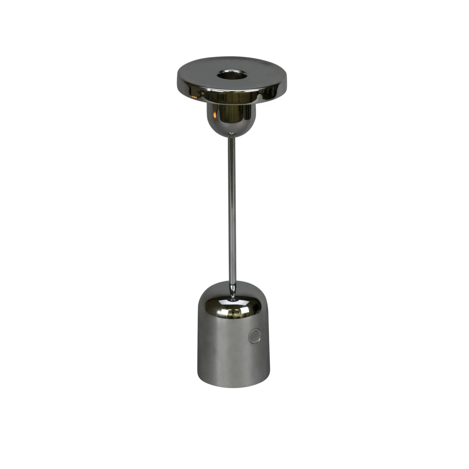 Cassis LED-ladattava pöytävalaisin, hopeanvärinen, alumiini, IP54, CCT-arvo