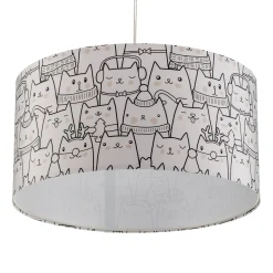 Cats-riippuvalaisin, jossa on kissa-aiheinen painatus