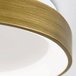 Charlie LED-kattovalaisin, Ø 45 cm, opaalinvalkoinen, antiikkimessingin