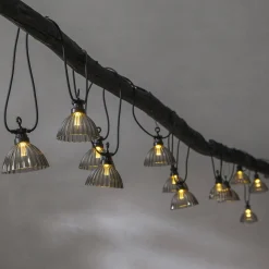 Circus Shade-LED-valoketju, 12 varjostinta, harmaa