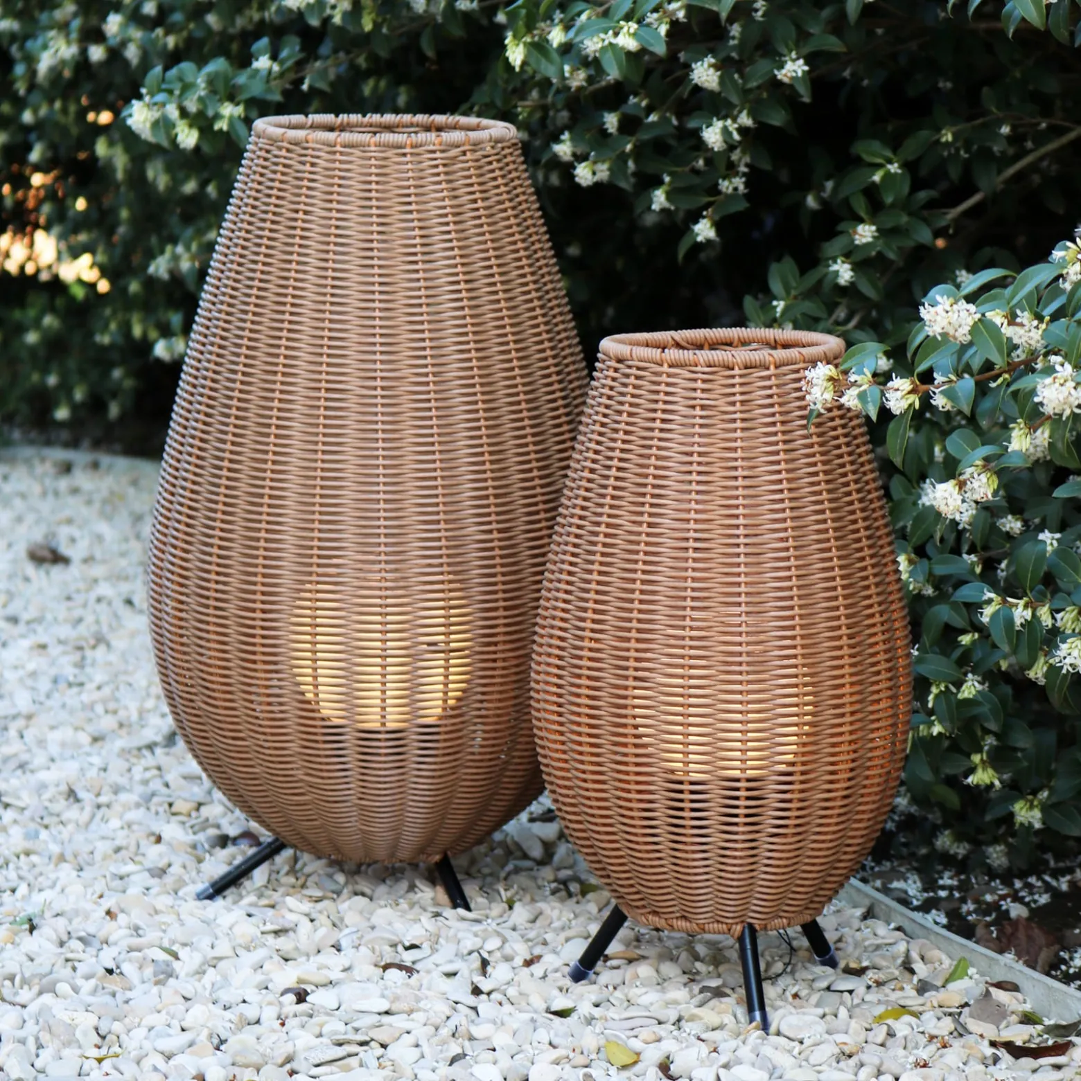 Colin LED-ulkopöytävalaisin, ladattava akku, 36 cm, luonnonvalo