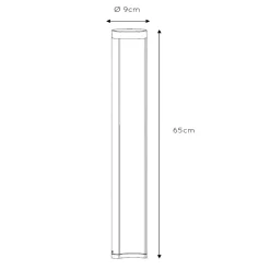 Combo LED polkuvalo, musta, 65 cm, alumiini, IP54