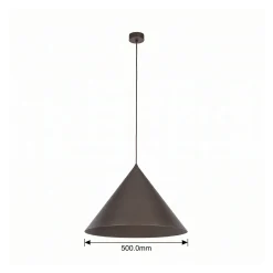 Cono-riippuvalaisin, 1-lamppuinen, Ø 50 cm, ruskea, E27