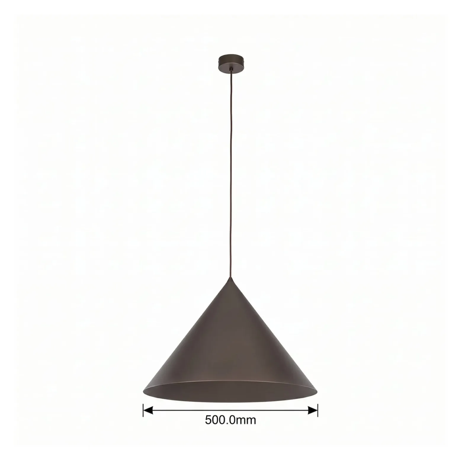 Cono-riippuvalaisin, 1-lamppuinen, Ø 50 cm, ruskea, E27