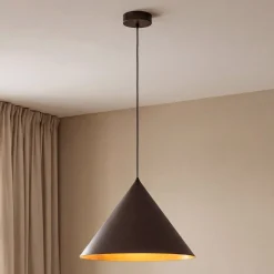 Cono-riippuvalaisin, 1-lamppuinen, Ø 50 cm, ruskea, E27