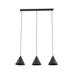 Cono-riippuvalaisin, 3-lamppuinen, musta, E27