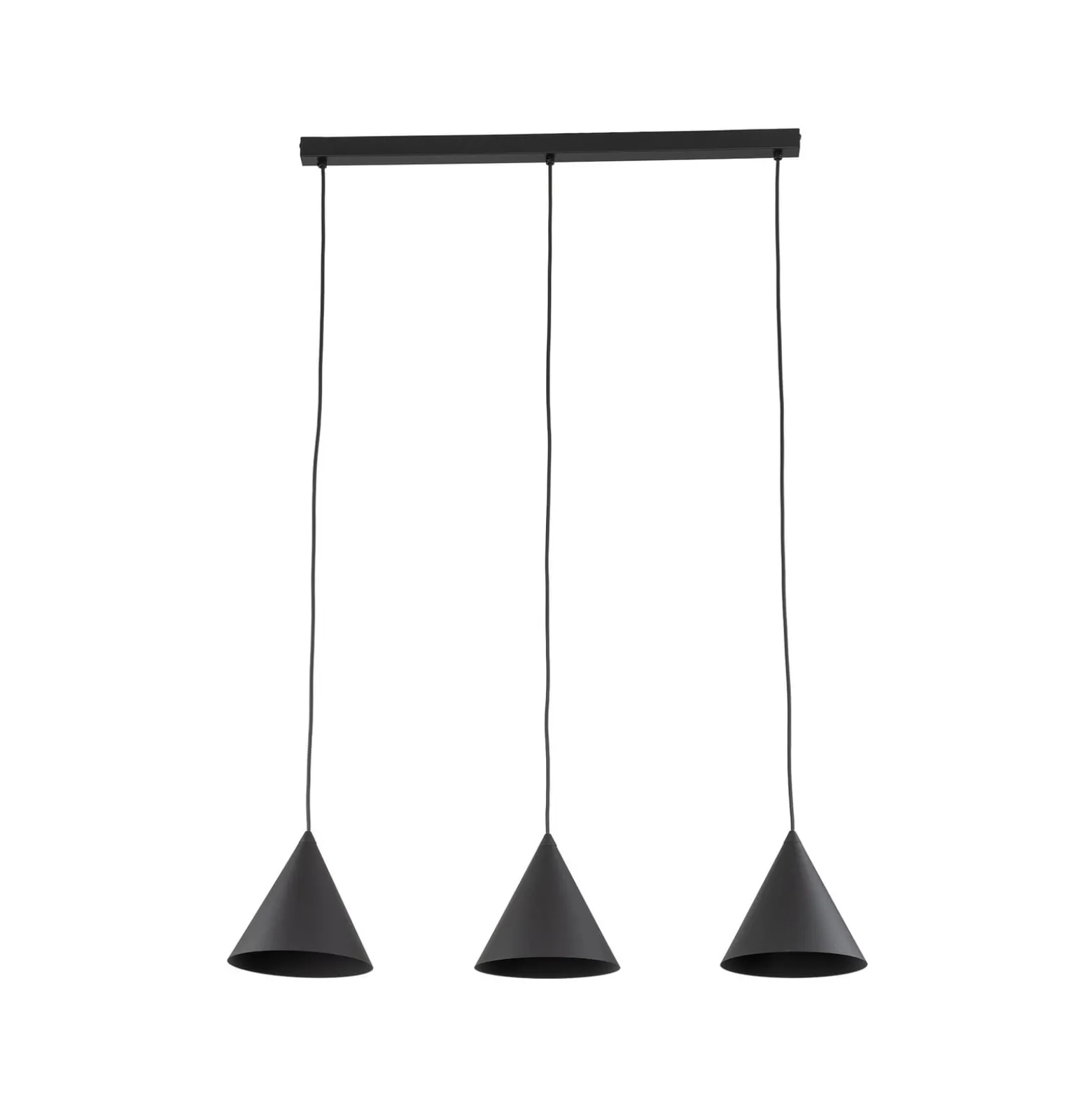Cono-riippuvalaisin, 3-lamppuinen, musta, E27