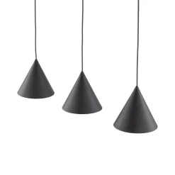 Cono-riippuvalaisin, 3-lamppuinen, musta, E27