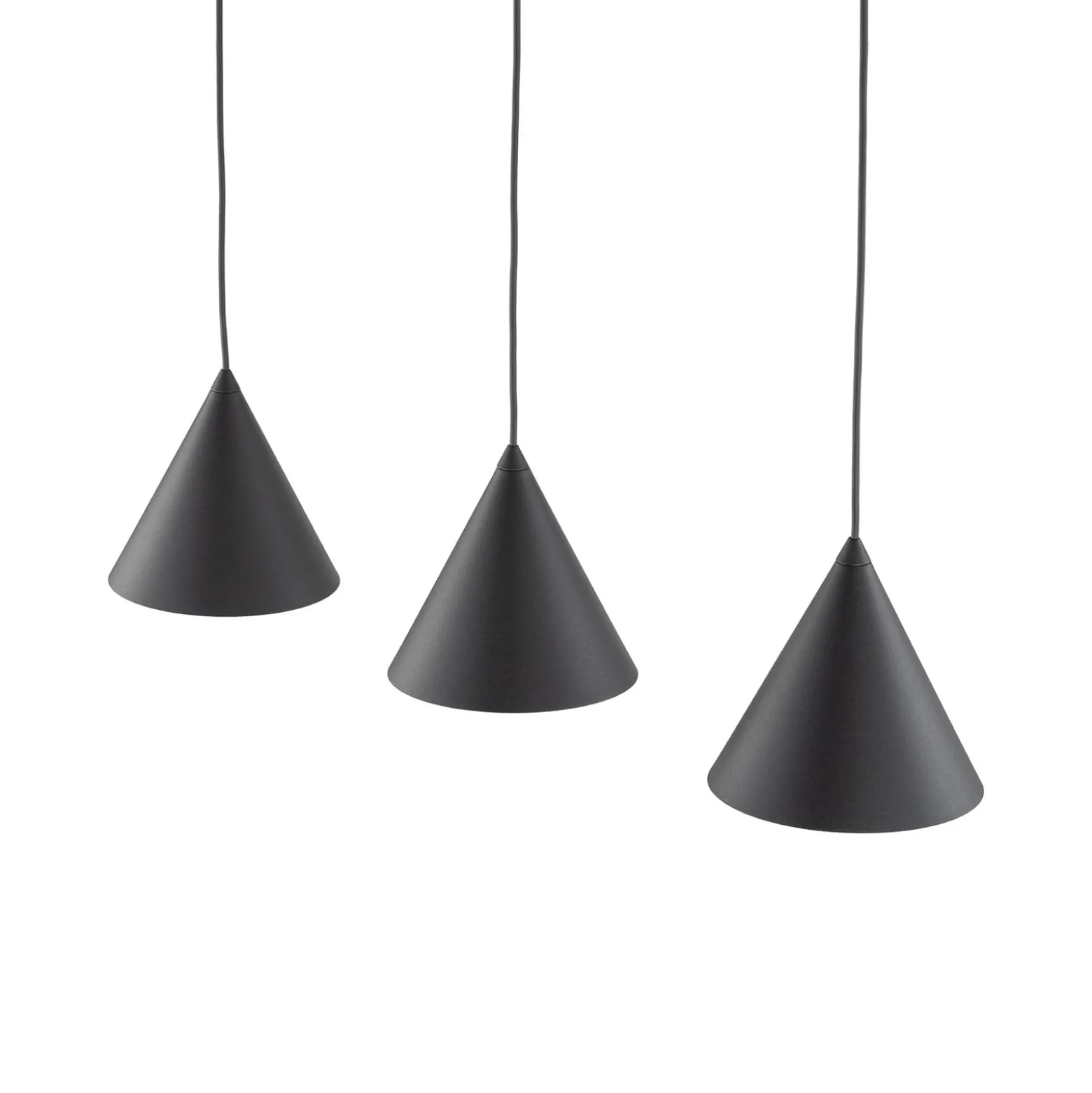 Cono-riippuvalaisin, 3-lamppuinen, musta, E27