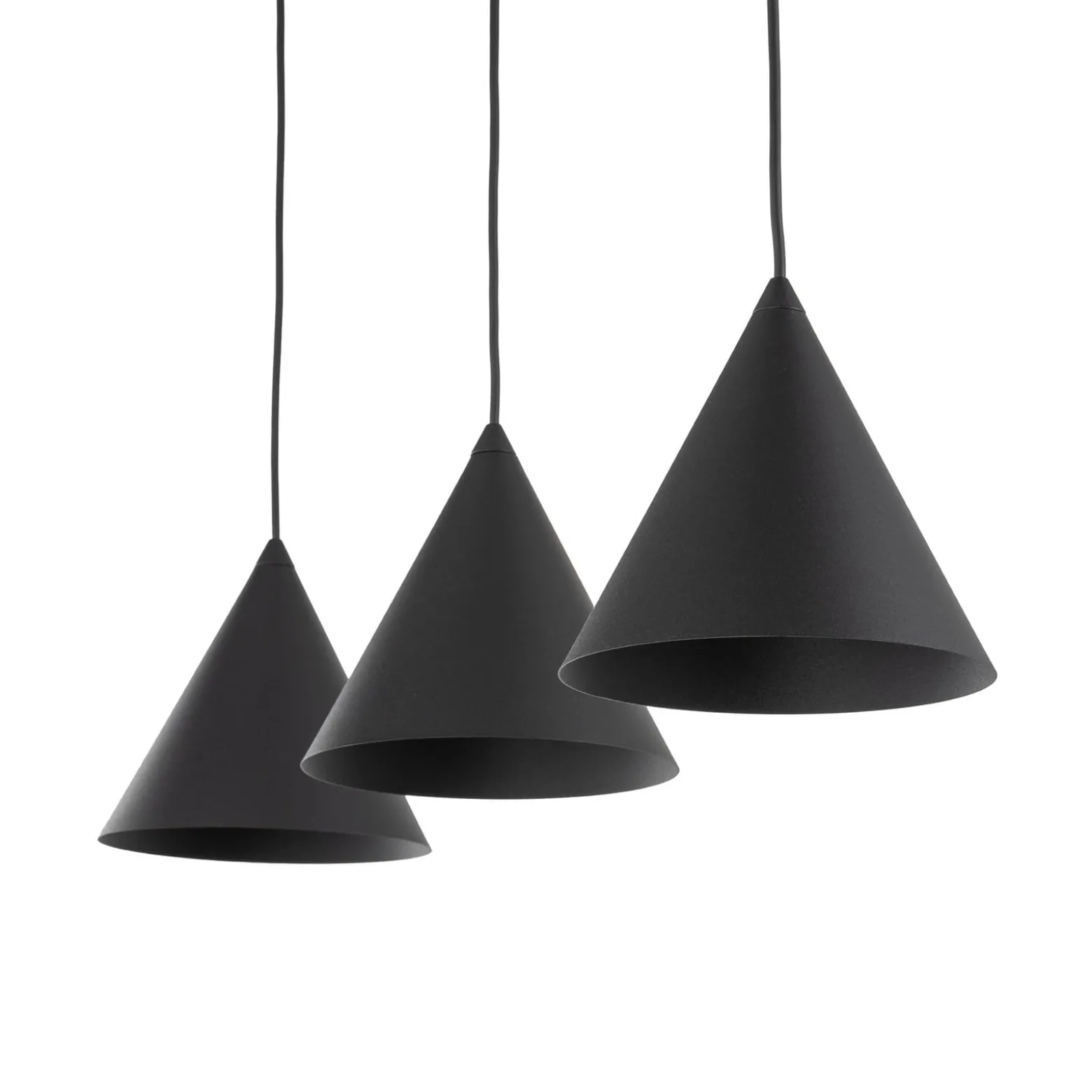 Cono-riippuvalaisin, 3-lamppuinen, musta, E27