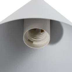 Cono-riippuvalaisin, valkoinen, Ø 19 cm, teräs, yksisytytteinen liekki
