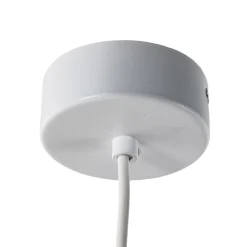 Cono-riippuvalaisin, valkoinen, Ø 19 cm, teräs, yksisytytteinen liekki