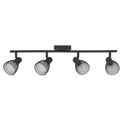 Corvigno kattokohdevalaisin, pituus 64 cm, musta, 4-valo, terästä