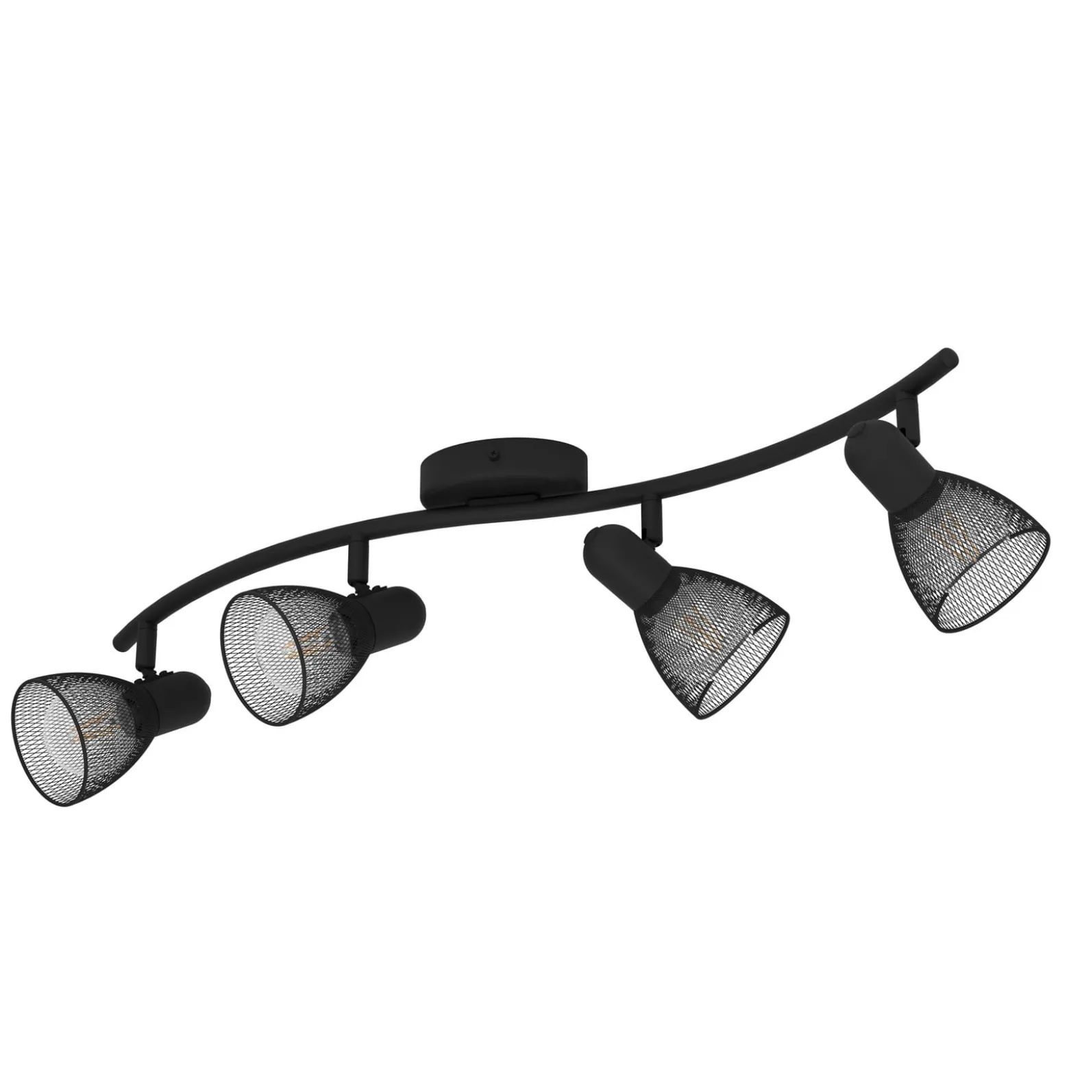 Corvigno kattokohdevalaisin, pituus 64 cm, musta, 4-valo, terästä