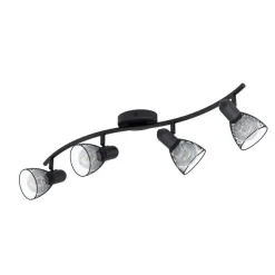 Corvigno kattokohdevalaisin, pituus 64 cm, musta, 4-valo, terästä