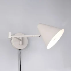 Cosima-seinävalaisin, vaaleanharmaa, ulkonema 54 cm, metalli