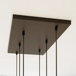 Cubus riipusvalaisin, 74 cm, 6-valo, kirkas/hunaja/ruskea, lasia