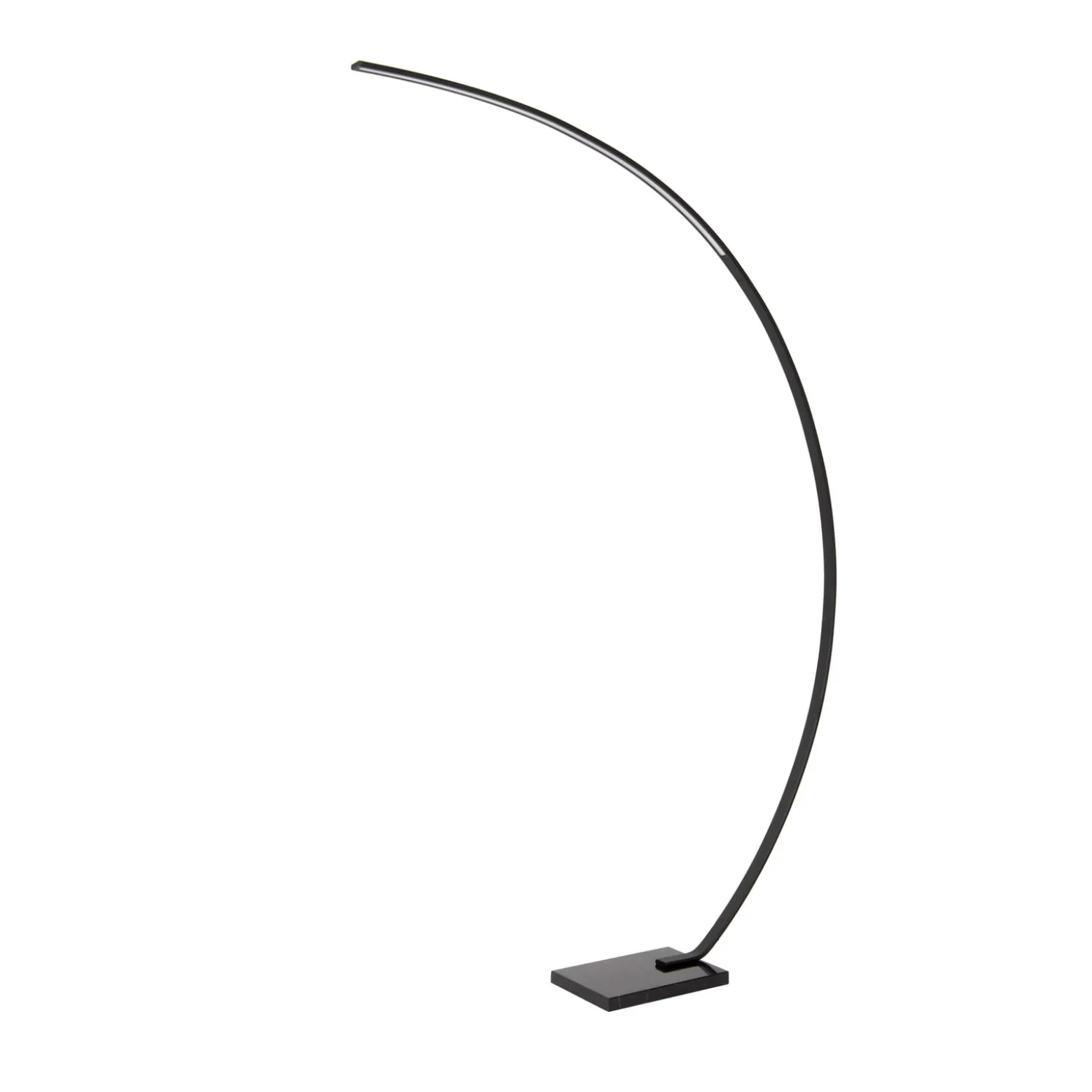 Curve LED-kaarivalaisin, musta, marmori, 192 cm, himmennettävä