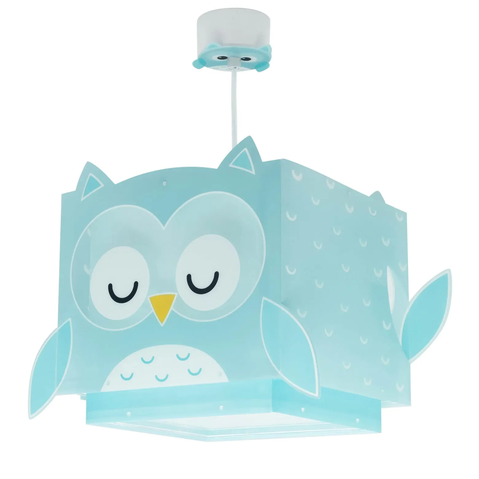 Dalberin lastenhuoneen riippuvalo LITTLE OWL, sininen, pöllökuvio