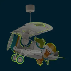 Dalber riipusvalaisin Crocodile Plane, värikäs, puu/muovi