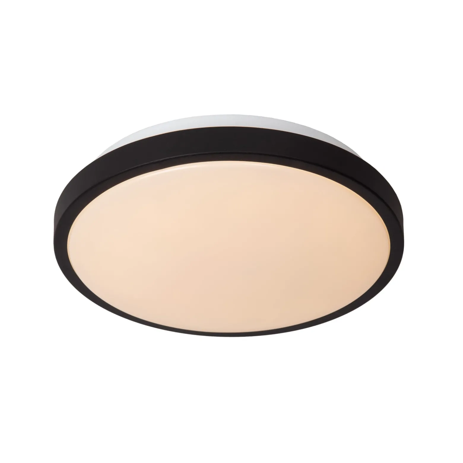 Dasher LED-kattovalaisin, musta, Ø 29,3 cm, 2700 K, IP44