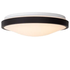 Dasher LED-kattovalaisin, musta, Ø 34,8 cm, 2700 K, IP44