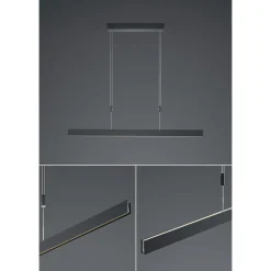 Delta LED-riippuvalaisin, 100 cm, musta