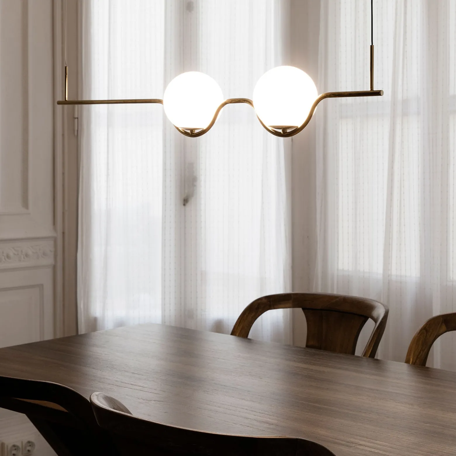 Design-riippuvalaisin Le Vita, LED, 2-lamppuinen