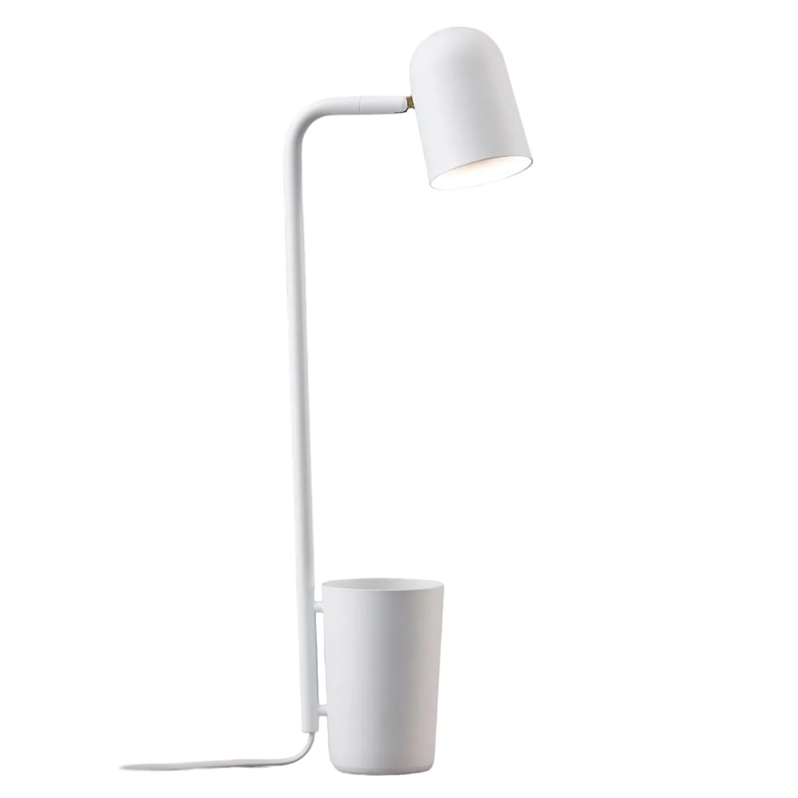 Design-työpöytävalaisin Buddy, valkoinen