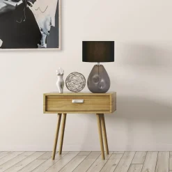 Devon pöytävalaisin, musta/savunharmaa Korkeus 44,5 cm tekstiili/lasi