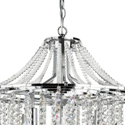 Dorchester kattokruunu, kristallilasi, 5-valo, Ø 64 cm, E14