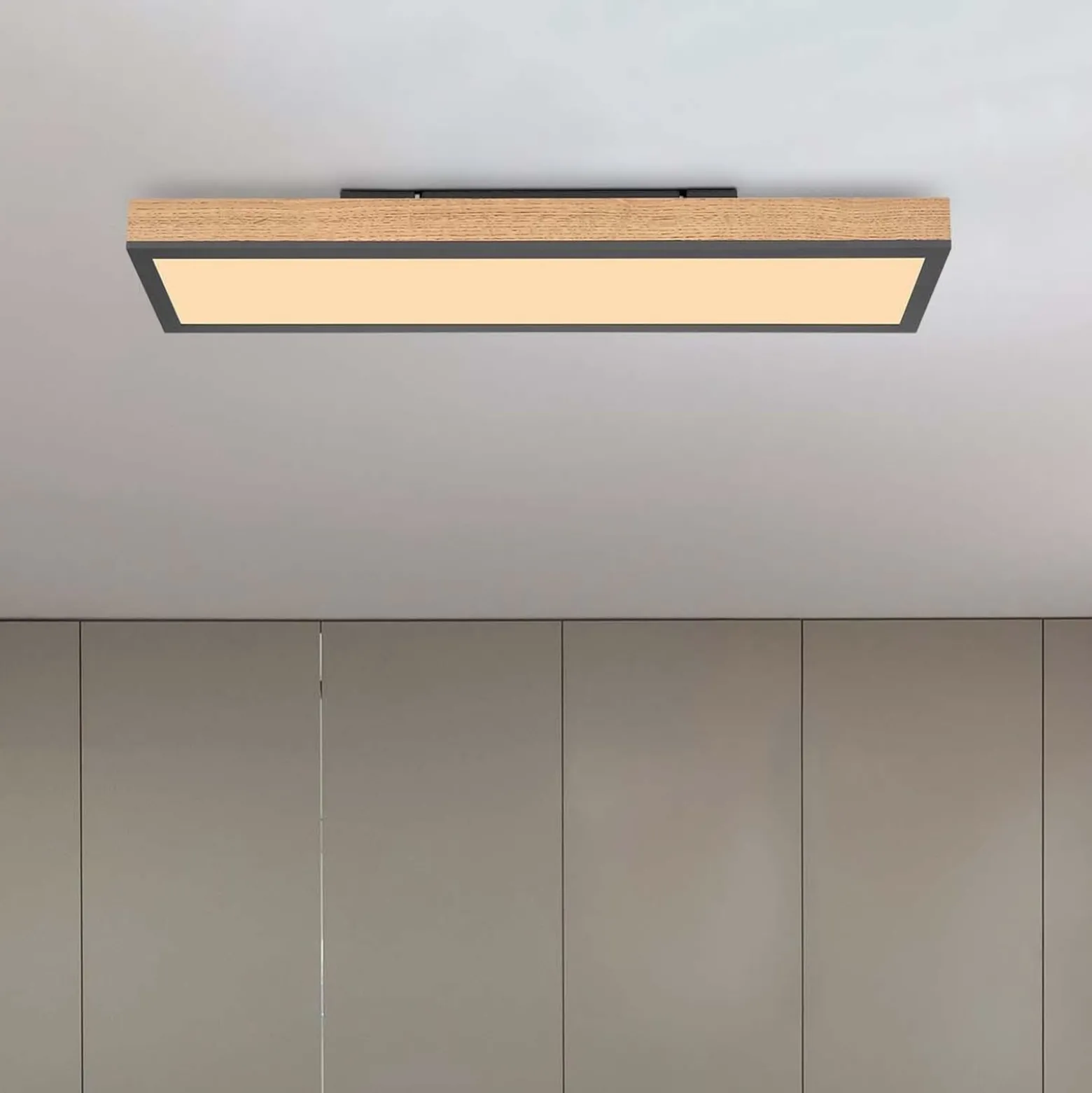 Doro LED-kattovalaisin, pituus 60 cm, tammi, puu