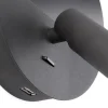 Duas-LED-seinävalo USB-latausliitännällä, musta