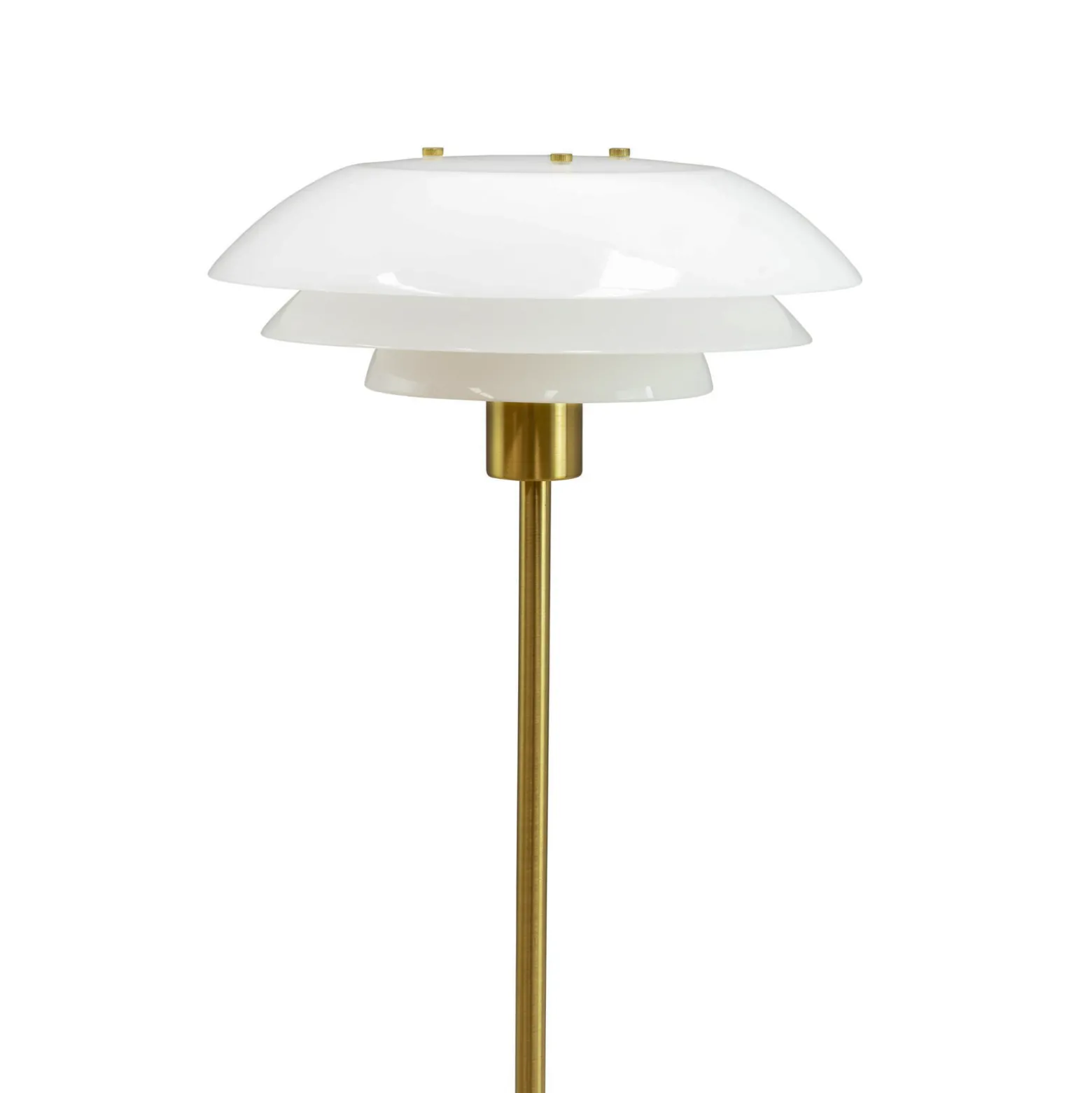 Dyberg Larsenin lattiavalaisin DL31, messingin värinen, korkeus 133 cm